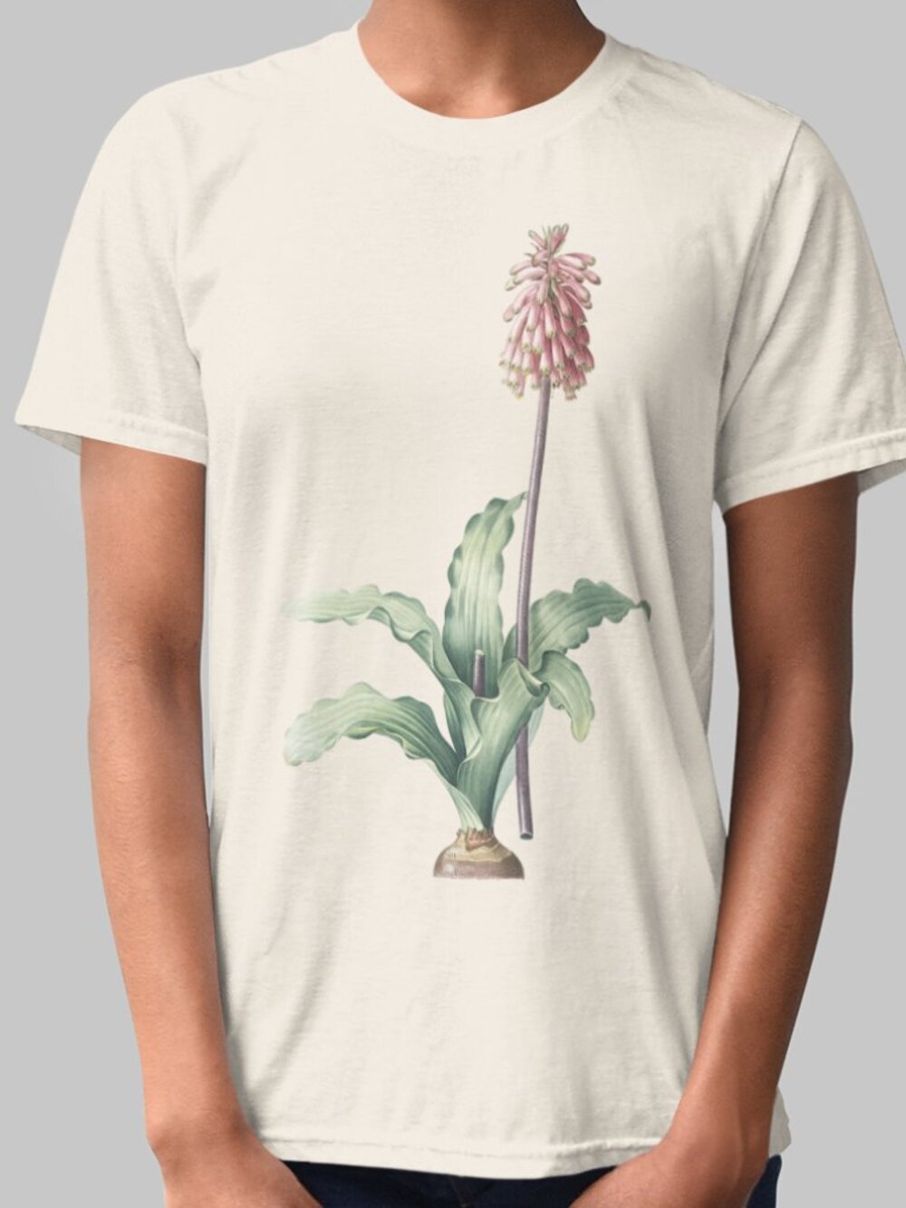 Forest Lily Vintage Floral Print Short Sleeve Graphic Tee T-shirt S-XXL